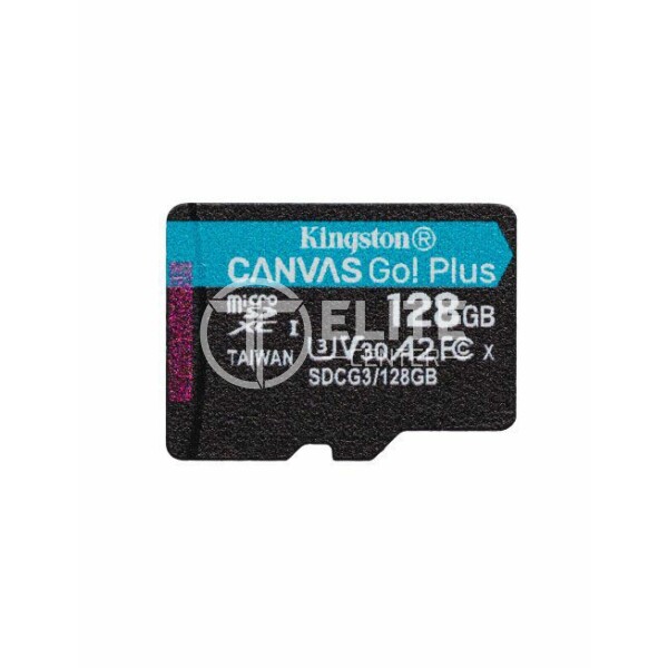 Kingston Canvas Go! Plus - Tarjeta de memoria flash - 128 GB - A2 / Video Class V30 / UHS-I U3 / Class10 - microSDXC UHS-I - en Elite Center