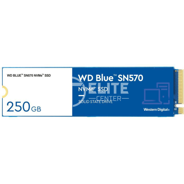 WD Blue SN570 NVMe SSD WDS250G3B0C - Unidad en estado sólido - 250 GB - interno - M.2 2280 - PCI Express 3.0 x4 (NVMe) - en Elite Center