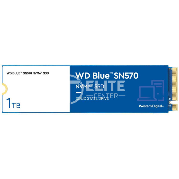 WD Blue SN570 NVMe SSD WDS100T3B0C - Unidad en estado sólido - 1 TB - interno - M.2 2280 - PCI Express 3.0 x4 (NVMe) - en Elite Center