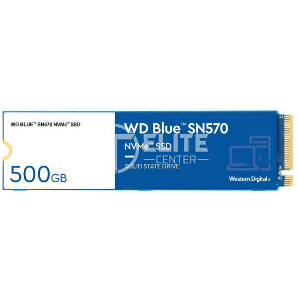 WD Blue SN570 NVMe SSD WDS500G3B0C - Unidad en estado sólido - 500 GB - interno - M.2 2280 - PCI Express 3.0 x4 (NVMe) - en Elite Center