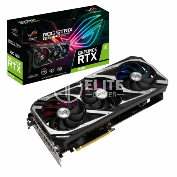 Tarjeta de Video ASUS ROG Strix GeForce RTX 3060 OC Edition 12GB GDDR6 - en Elite Center