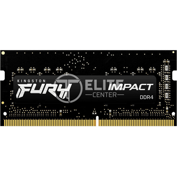 Kingston FURY Impact - DDR4 - módulo - 16 GB - SO-DIMM de 260 espigas - 3200 MHz / PC4-25600 - CL20 - 1.2 V - sin búfer - no ECC - negro - en Elite Center