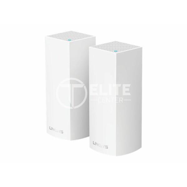 Linksys VELOP Whole Home Mesh Wi-Fi System WHW0302 - Sistema Wi-Fi (2 enrutadores) - hasta 4000 pies cuadrados - malla - GigE - Bluetooth 4.0, 802.11a/b/g/n/ac - Tres bandas - en Elite Center