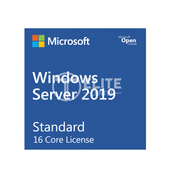 Microsoft Windows Server 2019 Standard - Licencia - 16 núcleos, 2 máquinas virtuales - OEM - ROK - bloqueado por BIOS (Dell) - en Elite Center