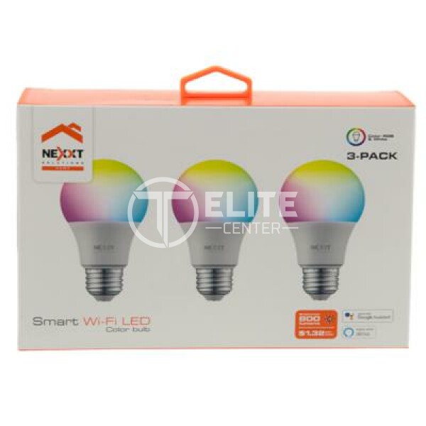 Nexxt Solutions Connectivity - Light Bulb - A19 RGB 220V 3PK - en Elite Center