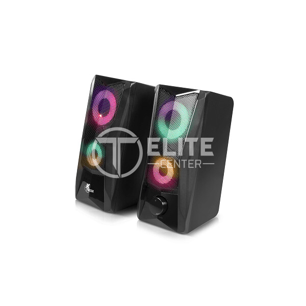 Xtech - Incendo Speakers - 2.0-channel - Negro - Gaming - Led lights - USB powered - en Elite Center