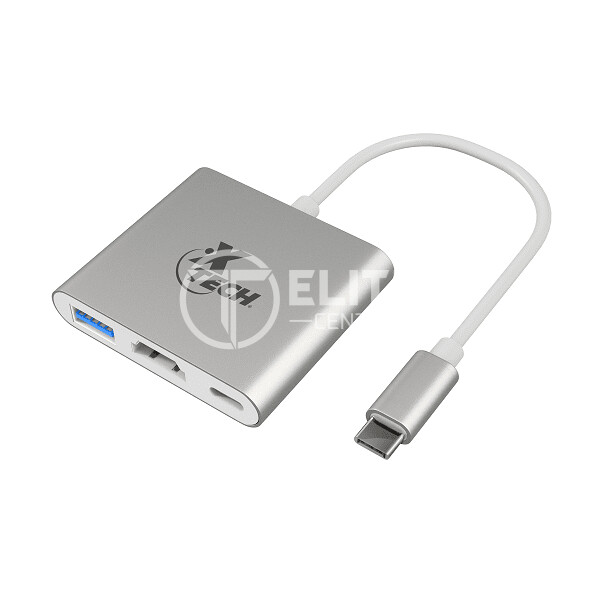Xtech - Video adapter - USB Type C - HDMI (f) Type C(f) USB 3.0(f) - 3 in one XTC-565 - en Elite Center