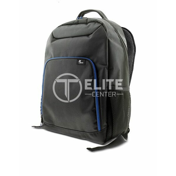 Xtech XTB-211 Mochila para laptop- 15.6" - Poliéster - Color Negro con detalles en azul - Bolsillo frontal para accesorios con organizador interior - Bolsillo de malla laterales - en Elite Center