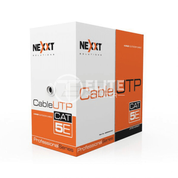 Nexxt Solutions Infrastructure - Bulk cable - UTP - 100 m - RJ-45 a - Gray - Cat5e - 24AWG - 4P CM 100m - en Elite Center