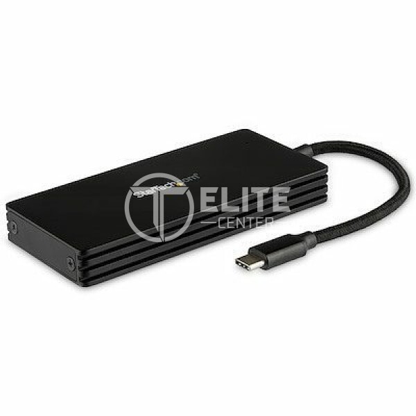 StarTech.com Caja USB 3.1 (10Gbps) USB-C para SSD M.2 SATA - Caja Externa Portátil para Disco USB Tipo C - de Aluminio - Caja de almacenamiento - M.2 - M.2 Card - USB 3.1 (Gen 2) - negro - para P/N: PEXUSB321C - en Elite Center
