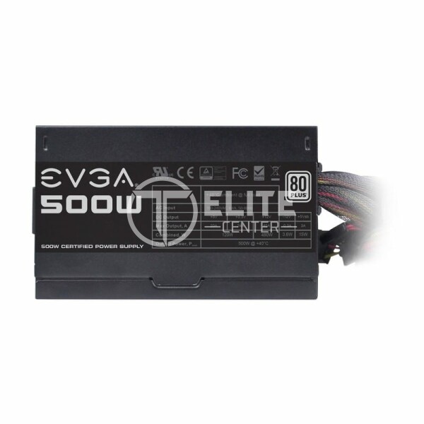 Fuente de Poder EVGA 500W W1, Certificada 80+ Plus White, No modular - en Elite Center
