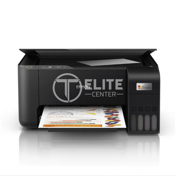 Epson EcoTank L3210 - Impresora multifunción - color - chorro de tinta - rellenable - 216 x 297 mm (original) - 215.9 x 1200 mm (material) - hasta 7 ppm (copiando) - hasta 10 ppm (impresión) - 100 hojas - USB 2.0 - en Elite Center