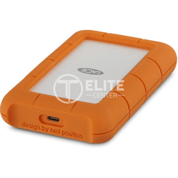 LaCie Rugged USB-C - Disco duro - 4 TB - externo (portátil) - USB 3.1 Gen 1 (USB-C conector) - naranja - en Elite Center