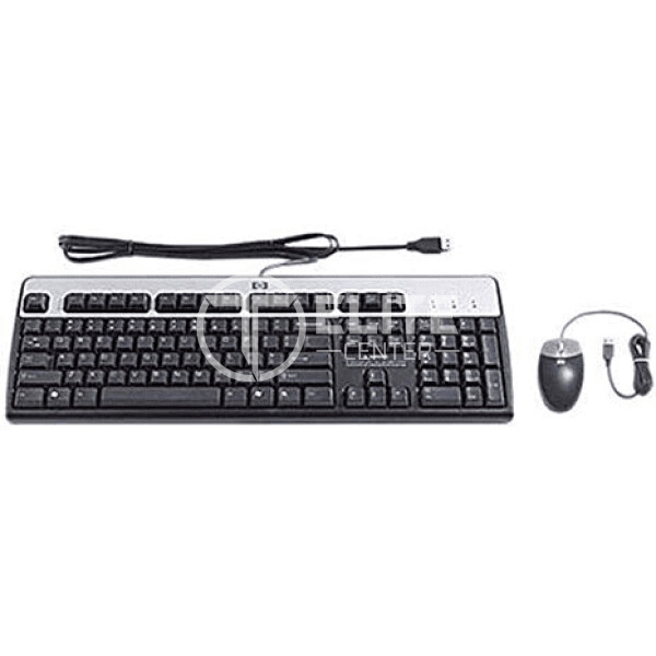 HPE BFR with PVC Free Kit - Juego de teclado y ratón - USB - EE. UU. - para ProLiant MicroServer Gen10, MicroServer Gen8, ML10 v2, SL4540 Gen8, XL230a Gen9 - en Elite Center
