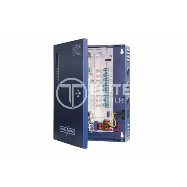 Folksafe - Power supply - Power supply AC input : 96-264V, 47-63Hz - Power supply output : 12VDC, 9 Channel, 10Amp - Output voltage regulation range: 11-15V - Tube fuse /PTC fuse selectable - Surge protection - Safety Standards: IEC / UL - en Elite Center