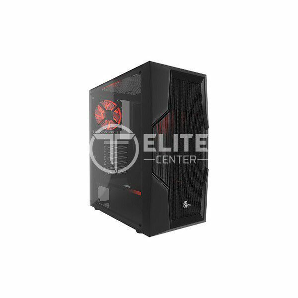 Xtech Gaming Series PHOBOS - MDT - ATX - panel lateral con ventana (cristal templado) - sin fuente de alimentación (ATX) - negro - USB/Audio - en Elite Center