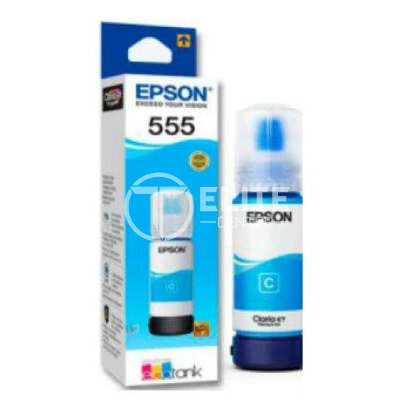 Epson T555 - Cián - original - recarga de tinta - para EcoTank L8160, L8180 - en Elite Center