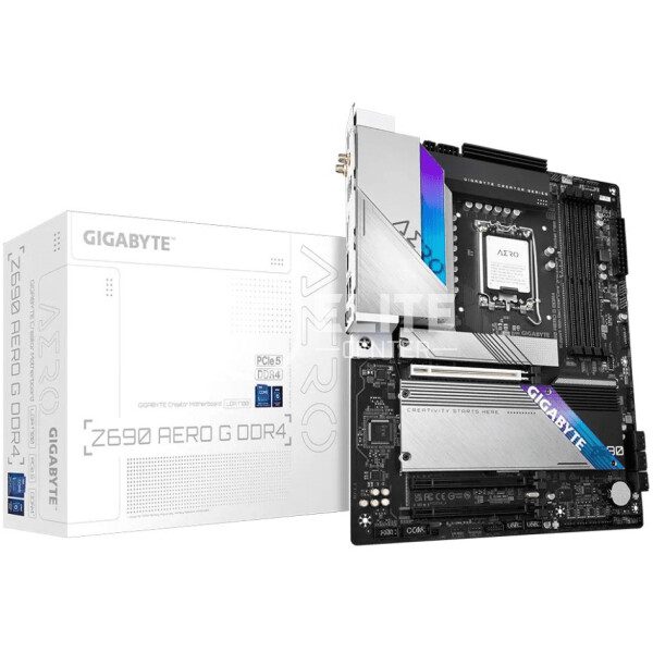 Gigabyte Z690 AERO G DDR4 - 1.0 - placa base - ATX - Socket LGA1700 - Z690 Chipset - USB-C Gen1, USB 3.2 Gen 1, USB 3.2 Gen 2, USB-C Gen 2x2 - 2.5 Gigabit LAN, Wi-Fi, Bluetooth - Tarjeta gráfica (CPU necesaria) - HD Audio (8-canales) - en Elite Center