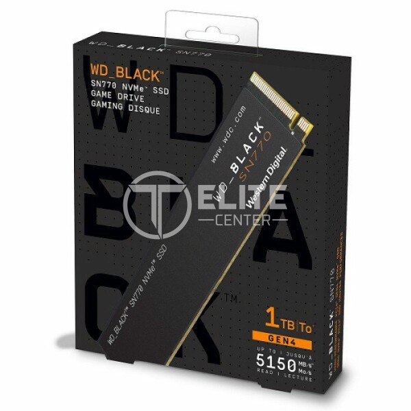 WD_BLACK SN770 WDS100T3X0E - SSD - 1 TB - interno - M.2 2280 - PCIe 4.0 x4 (NVMe) - en Elite Center