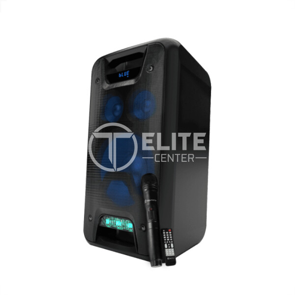 Klip Xtreme KLS-651 - Speaker system - KLS-651 - Black - 1000 WATTS - Micrófono inalámbrico - Efectos de luces - Tiempo de reproducción de 11 horas - Alcance inalámbrico: 10m - Conectividad: Con cable e inalámbrica (no incluye micrófono cableado) - en Elite Center