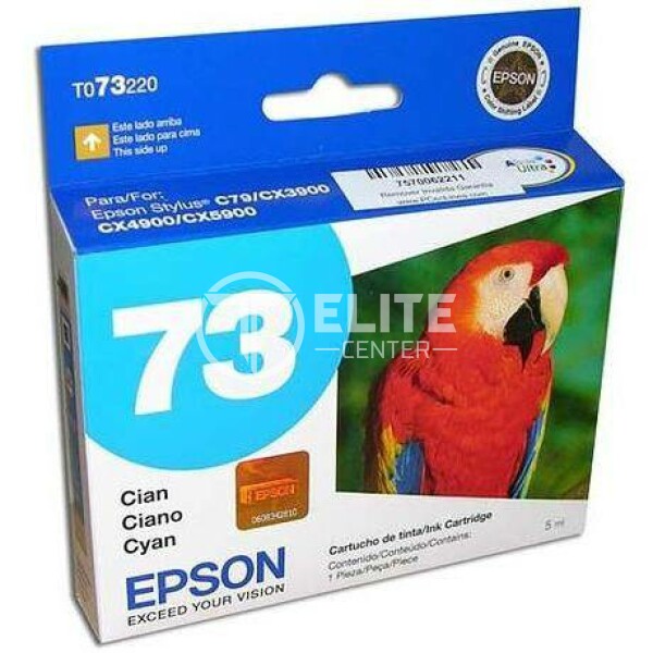 Epson 73 - Cián - original - cartucho de tinta - para Stylus C79, CX3900, CX4900, CX5900 - en Elite Center