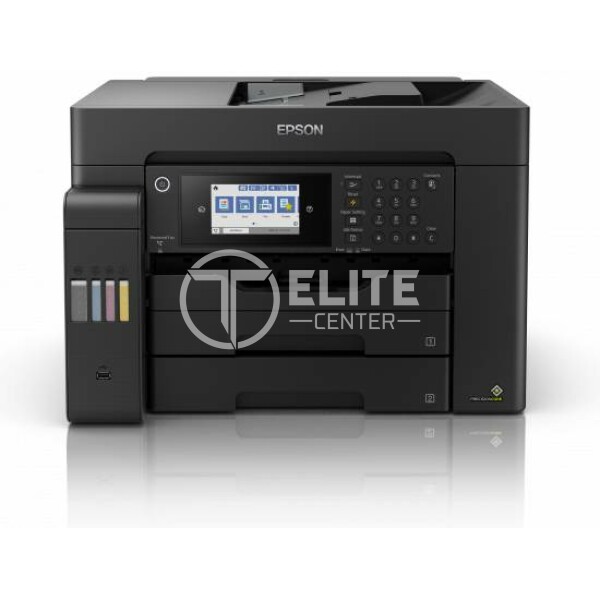 Epson EcoTank L15150 - Impresora multifunción - color - chorro de tinta - rellenable - 297 x 432 mm (original) - A3 (material) - hasta 16 ppm (copiando) - hasta 25 ppm (impresión) - 550 hojas - 33.6 Kbps - Gigabit LAN, host USB, USB 3.0, Wi-Fi(ac) - en Elite Center
