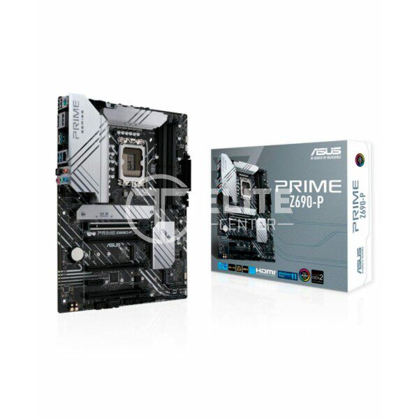 ASUS PRIME Z690-P - Placa base - ATX - Socket LGA1700 - Z690 Chipset - USB-C Gen1, USB 3.2 Gen 1, USB 3.2 Gen 2, USB-C Gen 2x2 - 2.5 Gigabit LAN - Tarjeta gráfica (CPU necesaria) - HD Audio (8-canales) - en Elite Center