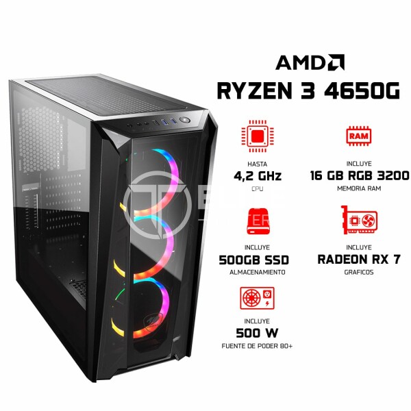 ELITE PC GAMER – Ryzen 5 PRO 4650G v4, 16GB RAM – Serie Platino - en Elite Center