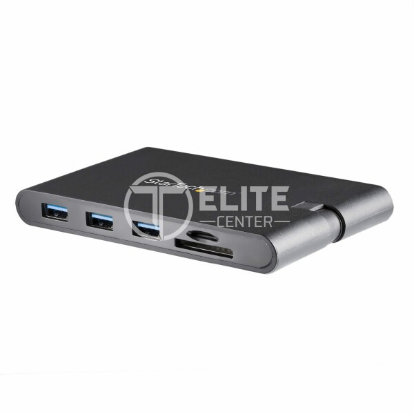 StarTech.com USB C Multiport Adapter, USB Type-C Mini Dock with HDMI 4K or 1080p VGA Video, 100W PD Passthrough, 3x USB 3.0, Gigabit Ethernet, SD & MicroSD Card Reader, USB 3.0 Adapter - USB C HDMI Travel Dock (DKT30CHVSCPD) - Estación de conexión - USB-C - VGA, HDMI - GigE - en Elite Center