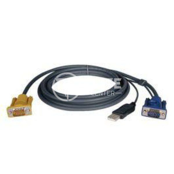Tripp Lite 6ft USB Cable Kit for KVM Switch 2-in-1 B020 / B022 Series KVMs 6' - Cable para vídeo / USB - USB, HD-15 (VGA) (M) a HD-15 (VGA) (M) - 1.83 m - moldeado - negro - en Elite Center