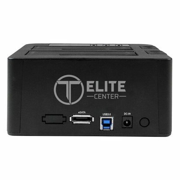 StarTech.com Base USB 3.0 y eSATA Copiadora de Unidades de Disco SATA - Clonador Autónomo SATA de 6Gbps para Copiado de Alta Velocidad - Controlador de almacenamiento con indicador de corriente - 2.5", 3.5" - SATA 6Gb/s - USB 3.0 - negro - para P/N: SVA12M5NA - en Elite Center
