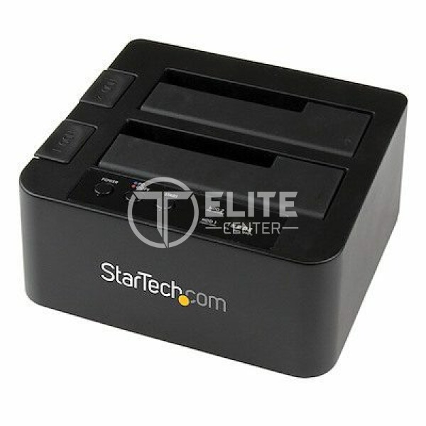 StarTech.com Base USB 3.0 y eSATA Copiadora de Unidades de Disco SATA - Clonador Autónomo SATA de 6Gbps para Copiado de Alta Velocidad - Controlador de almacenamiento con indicador de corriente - 2.5", 3.5" - SATA 6Gb/s - USB 3.0 - negro - para P/N: SVA12M5NA - en Elite Center
