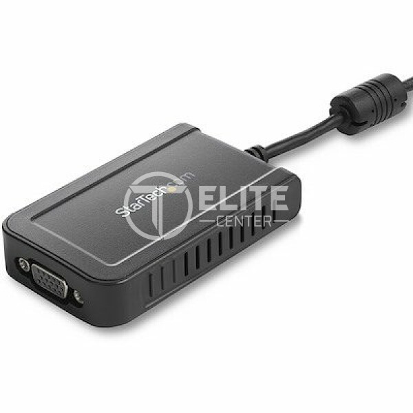 StarTech.com Adaptador de Vídeo Externo USB a VGA - Cable Conversor - Tarjeta Gráfica Externa - Hembra HD15 - Macho USB A - 1920x1200 - Adaptador USB / VGA - Conforme a la TAA - USB (M) a HD-15 (VGA) (H) - USB 2.0 - 50 cm - admite 1920x1200 (WUXGA) - gris - para P/N: MXT101MM - en Elite Center