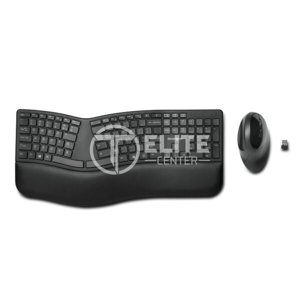 Kensington Pro Fit Ergo Wireless Keyboard and Mouse - Juego de teclado y ratón - inalámbrico - 2.4 GHz, Bluetooth 4.0 - español - negro - en Elite Center