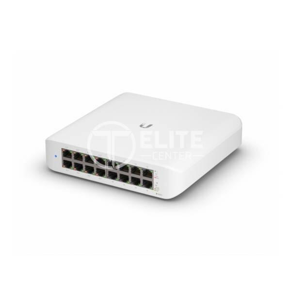 Ubiquiti UniFi Switch Lite USW-Lite-16-POE - Conmutador - Gestionado - 16 x 10/100/1000 (8 PoE+) - sobremesa, montaje en pared - PoE+ (45 W) - en Elite Center