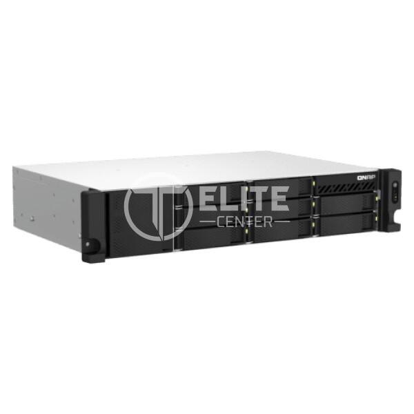 QNAP TS-864eU-RP - Servidor NAS - 8 compartimentos - montaje en bastidor - SATA 6Gb/s - RAID 0, 1, 5, 6, 10, 50, JBOD, 60 - RAM 4 GB - Gigabit Ethernet / 2.5 Gigabit Ethernet - iSCSI soporta - 2U - en Elite Center