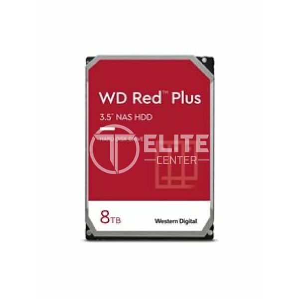 WD Red Plus NAS Hard Drive WD80EFZZ - Disco duro - 8 TB - interno - 3.5" - SATA 6Gb/s - 5640 rpm - búfer: 128 MB - en Elite Center