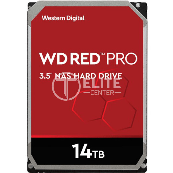 WD Red Pro NAS Hard Drive WD141KFGX - Disco duro - 14 TB - interno - 3.5" - SATA 6Gb/s - 7200 rpm - búfer: 512 MB - en Elite Center