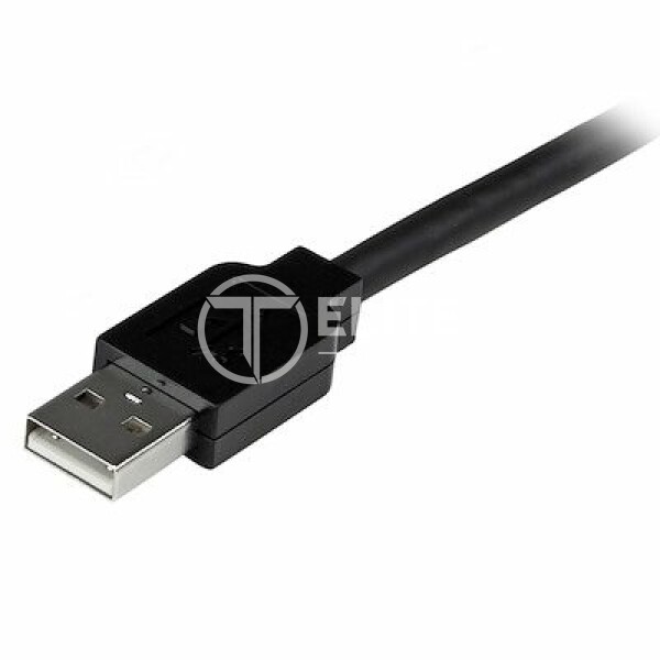 StarTech.com Cable USB 2.0 de Extensión Alargador Activo de 5 metros - Macho a Hembra - Cable alargador USB - USB (H) a USB (M) - USB 2.0 - 5 m - activo - negro - para P/N: LTUB1MBK, SVA5H2NEUA, UUSBOTG - en Elite Center