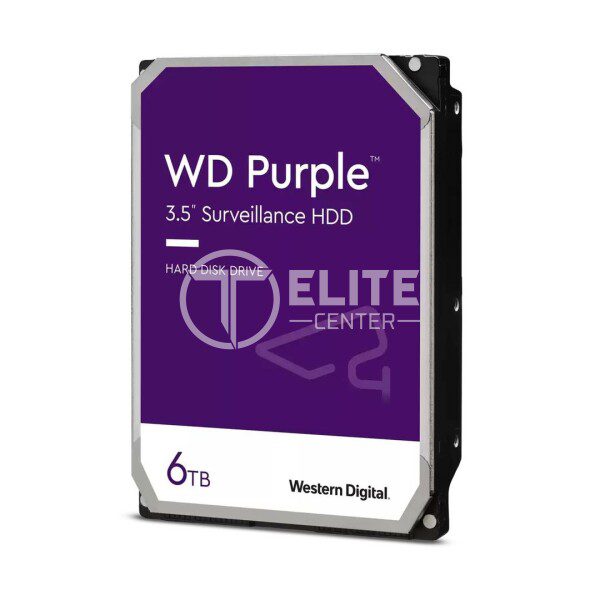 WD Purple WD63PURZ - Disco duro - 6 TB - interno - 3.5" - SATA 6Gb/s - búfer: 256 MB - en Elite Center