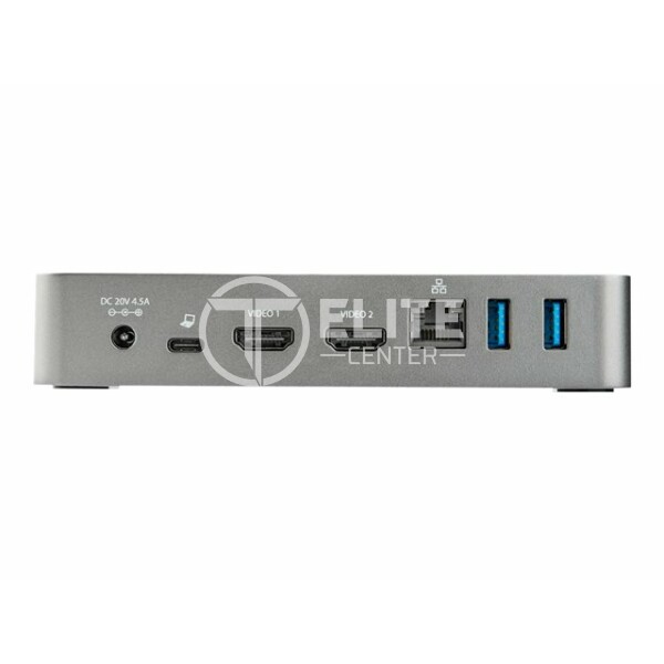 StarTech Docking Station USB-C de 2 Puertos HDMI para Monitor Doble - con Entrega de Alimentación PD de 60W - para Mac y Windows - Estación de conexión - USB-C 3.1 - 2 x HDMI - GigE - 90 vatios - en Elite Center