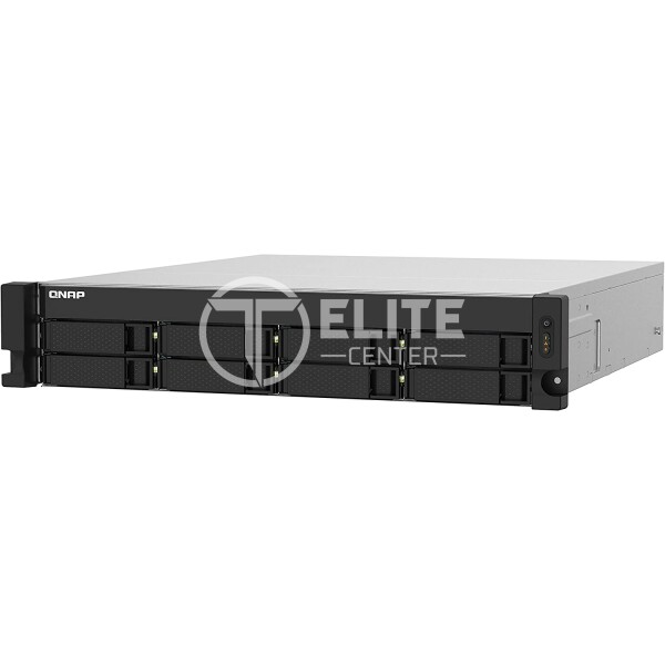 QNAP TS-832PXU-RP - Servidor NAS - 8 compartimentos - montaje en bastidor - SATA 6Gb/s - RAID 0, 1, 5, 6, 10, 50, JBOD, 60 - RAM 4 GB - 2.5 Gigabit Ethernet / 10 Gigabit Ethernet - iSCSI soporta - 2U - en Elite Center
