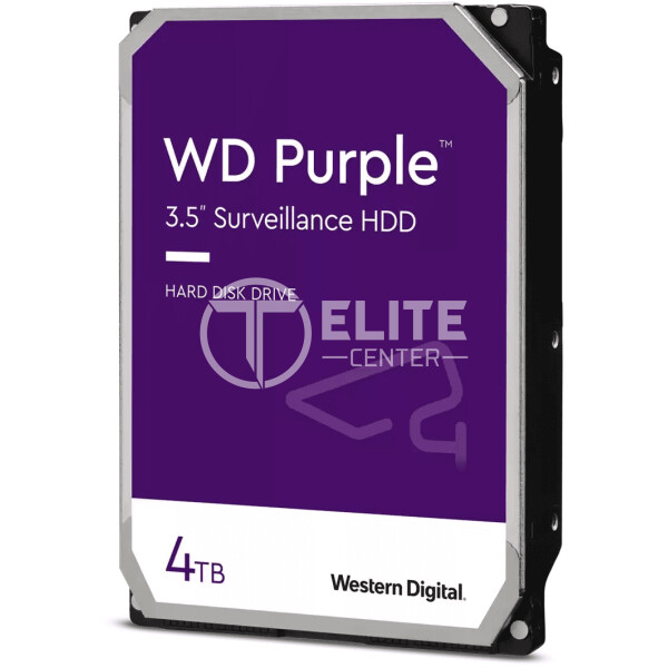 WD Purple WD42PURZ - Disco duro - 4 TB - interno - 3.5" - SATA 6Gb/s - búfer: 256 MB - en Elite Center